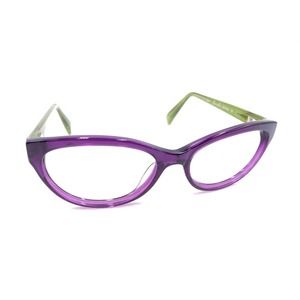 Lerocher New York Amber 831 Purple Green Black Eyeglasses Frames 54-16 140 Japan